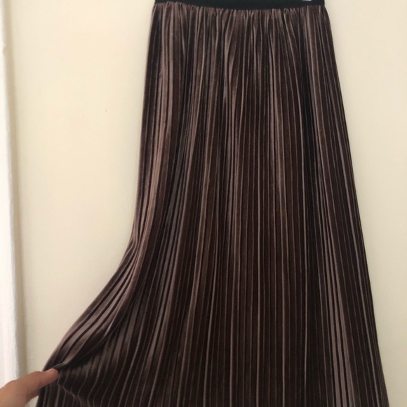 Plum Velvet Midi/Maxi Skirt - Picture 3 of 5